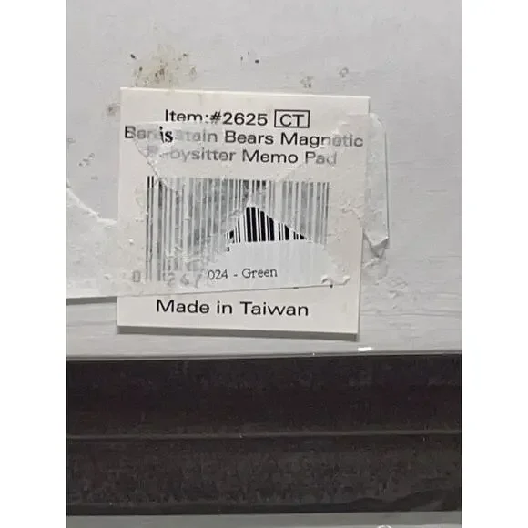 Vintage Berenstain Bears Magnetic Babysitter Memo Pad New Old Stock 1997 - Picture 5 of 5